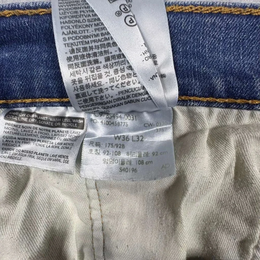 Levis 511 Slim Fit Jeans Mens Blue Medium Wash Stretch Denim 36x32